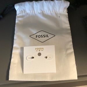 Fossil stainless steel gold heart earnings